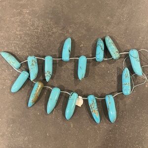 Turquoise Colored Stone On String For Jewelry Making